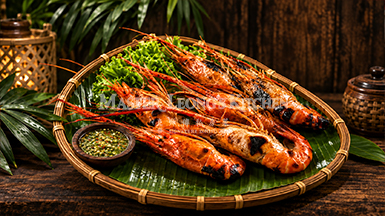 Jumbo prawns for BBQ seafood at Master Leong's Kitchen