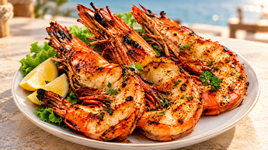 Jumbo prawns for BBQ seafood at Master Leong's Kitchen