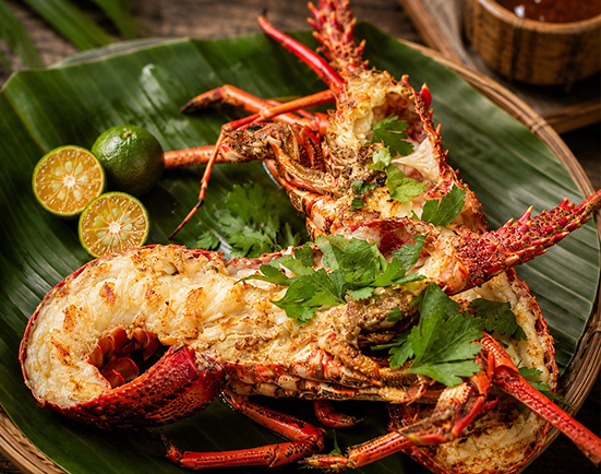 Charcoal BBQ lobster at Master Leong's Kitchen, Singapore